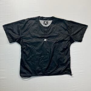 Y2K Starter Coach Windbreaker Pullover Large Relax Fit Henley